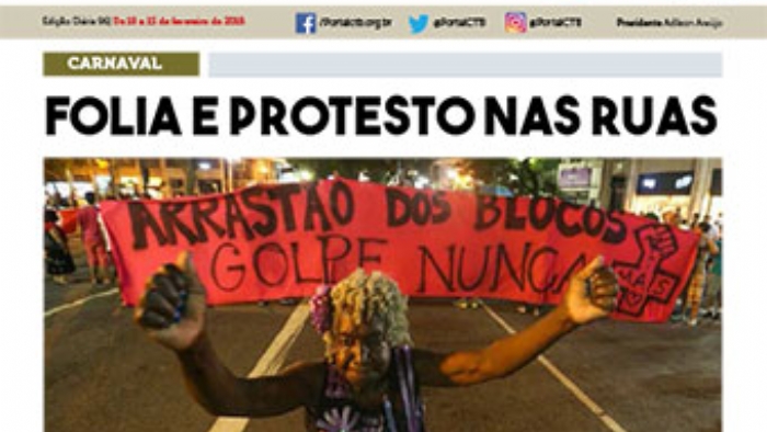 Imagem de Jornal da CTB: Folia e protestos nas ruas