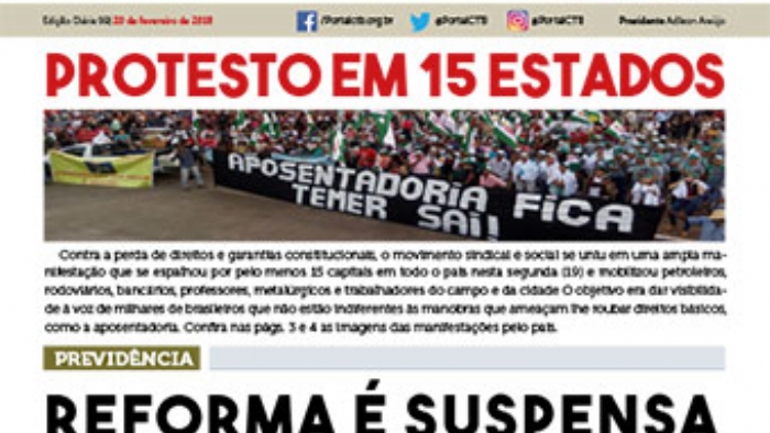 Imagem de Jornal da CTB: Reforma  suspensa!!!