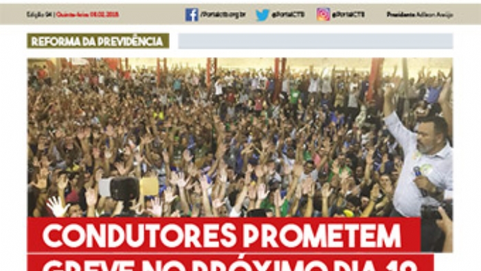 Imagem de Jornal da CTB: Condutores Prometem Greve no Prximo dia 19